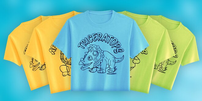 Vybarvovací tričko pro děti včetně fixek