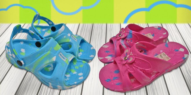 Dětské nazouváky a sandálky několika barev i variant