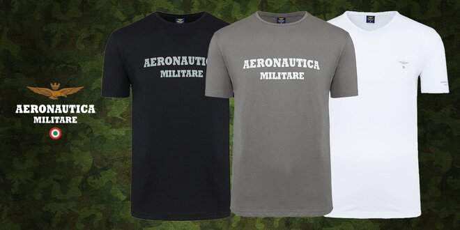 Set 3 triček italské značky Aeronautica Militare
