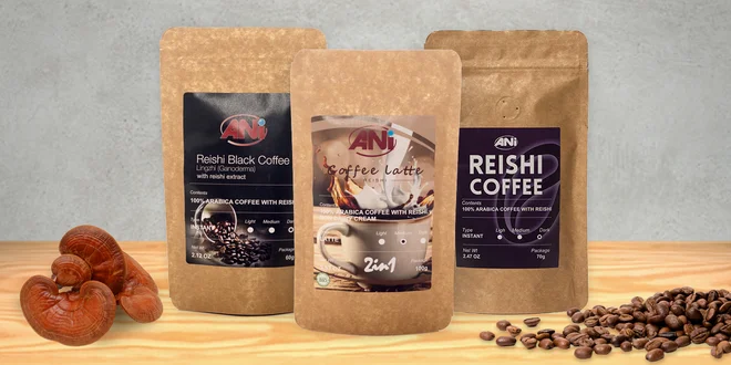 Zdravá káva nebo čokoláda s houbou Reishi