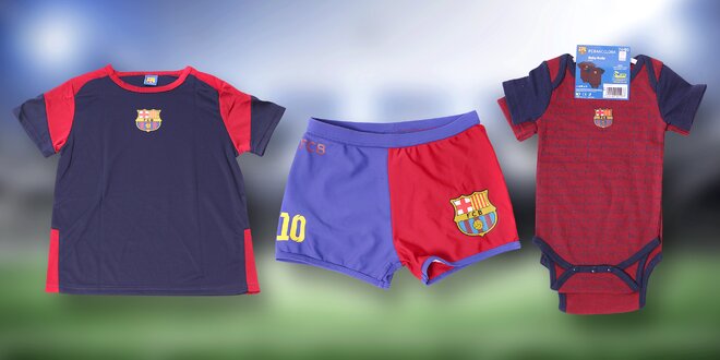 Dětské dresy, bodyčka a osušky FC Barcelona