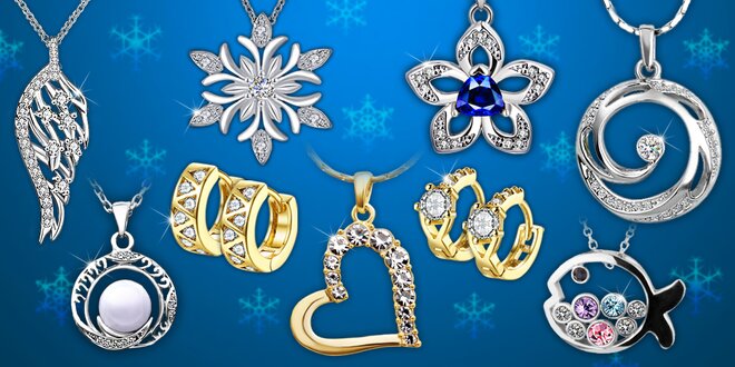 Velký výběr šperků s krystaly Swarovski a zirkony - náhrdelníky a náušnice