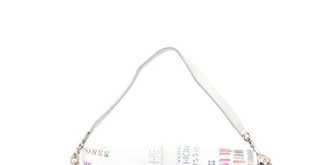 Dámská bílá kabelka s grafickým potiskem Sandalo