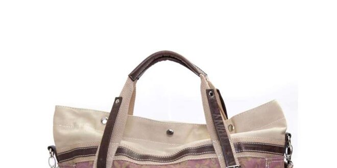 Dámská slézově fialová kabelka s popruhy Sandalo