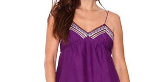 Dámské fialové hedvábné šaty Sandalo