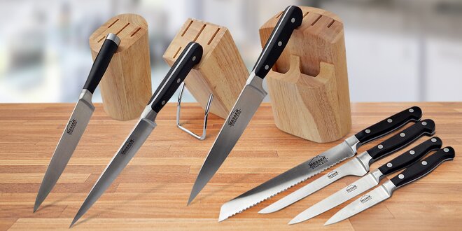 Sada nožů MESSER včetně dřevěného stojanu