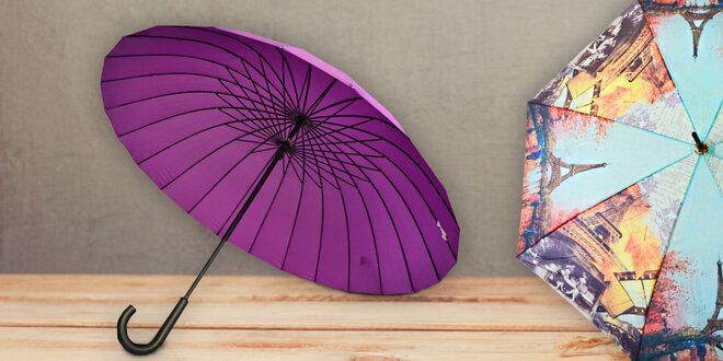 Kvalitní deštníky v mnoha barevných provedeních