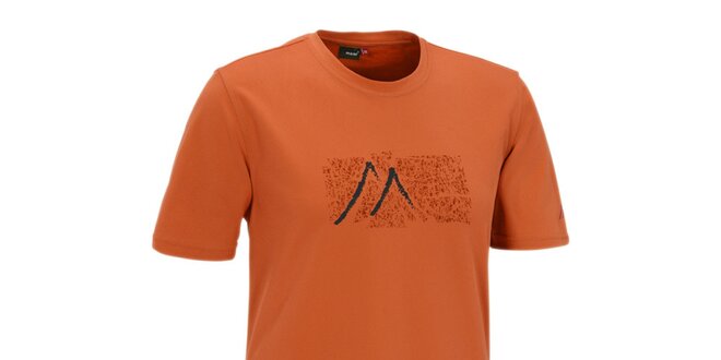 Pánské oranžové triko s potiskem Meier