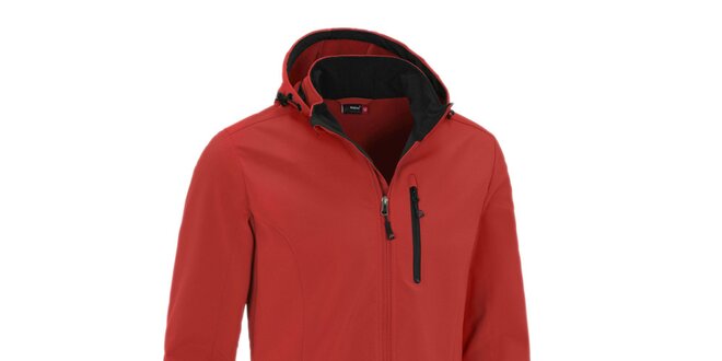 Pánská červená softshellová bunda Maier s kapucí
