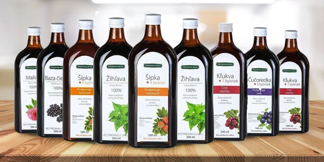 Lahodné čisté šťavy z prírody - 6 chutí na výber!