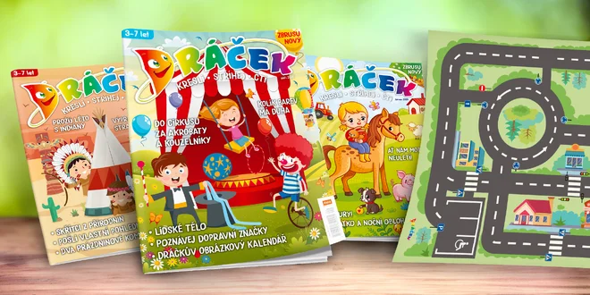 Předplatné dětského časopisu Dráček s plakátem