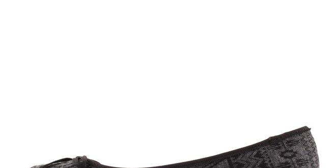 Dámské šedo-černé vzorované baleríny Les Tropeziennes
