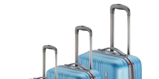 Set tří modrých kufrů na kolečkách Valisa