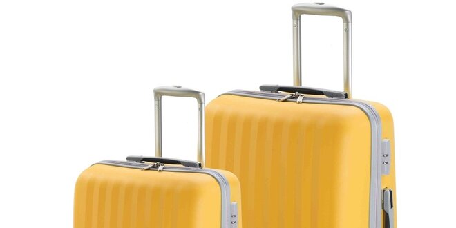 Set dvou žlutých kufrů na kolečkách Valisa