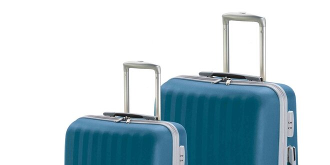 Set dvou modrých kufrů na kolečkách Valisa