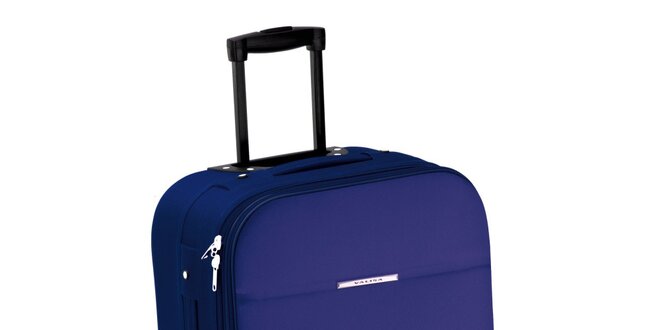 Tmavě modrý kufr na kolečkách Valisa