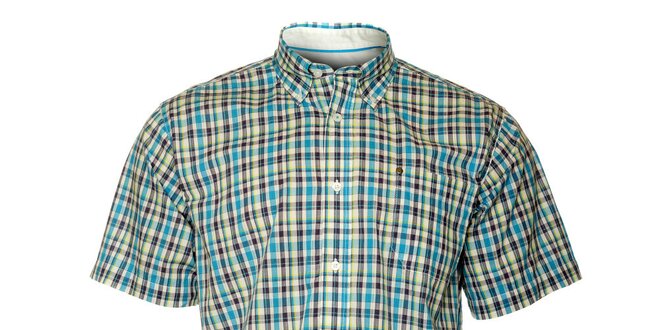 Pánská modrá kostkovaná košile TBS