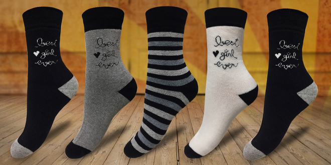 5 párů dámských termo ponožek