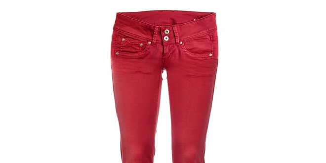 Dámské červené skinny džíny Pepe Jeans