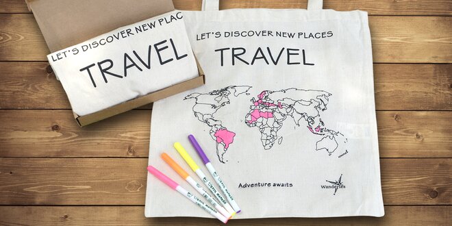 Cestovatelská taška, kterou můžete vybarvit