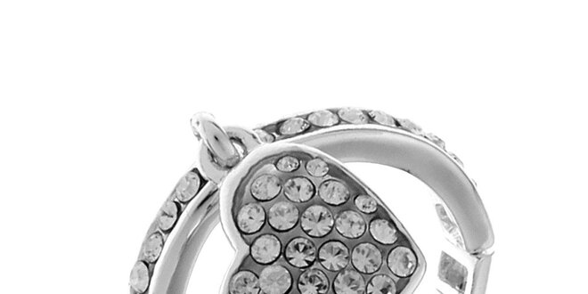 Dámský stříbrný prstýnek s kamínky Guess