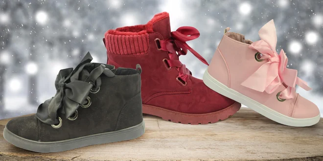 Dámská kotníková obuv s velkou mašlí