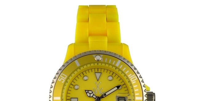 Žluté sportovní hodinky Toy s plastovým řemínkem