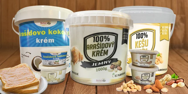 Oříškové krémy na chuť i vaření plné bílkovin