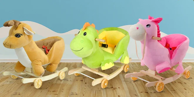 Veselá houpací zvířátka s funkcí odrážedla