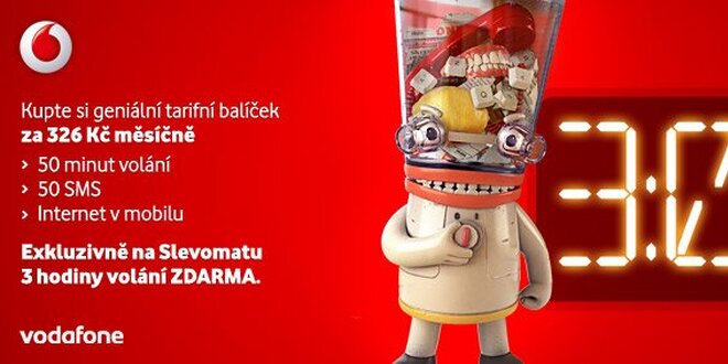 Geniální tarifní balíček a k tomu 3 hodiny volání zdarma, sleva 47 %.