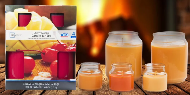 Sady čtyř nebo pěti amerických svíček Mainstays