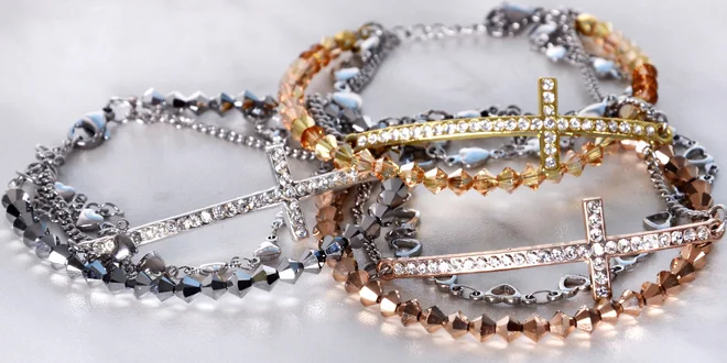 Náramek s krystaly Swarovski 3 v 1