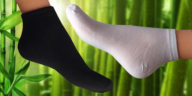 12 párů nízkých ponožek s bambusovým vláknem