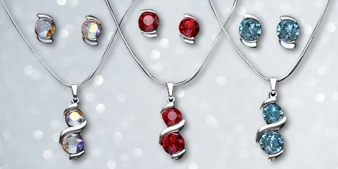 Náhrdelník a náušnice s krystaly Swarovski
