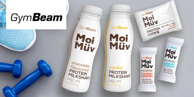 Proteínové tyčinky, cookies a koktejly od GymBeam