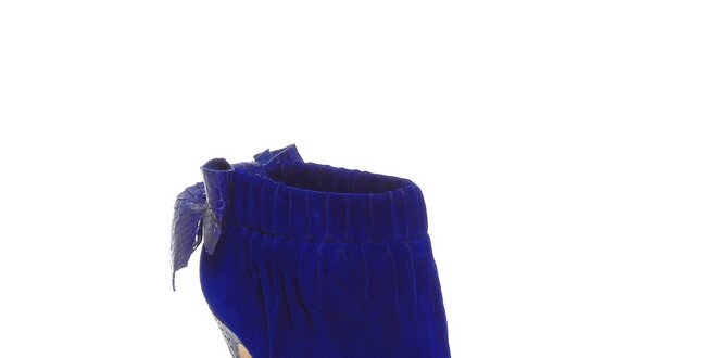 Trendy boty Bourne s vysokým podpatkem v modré barvě