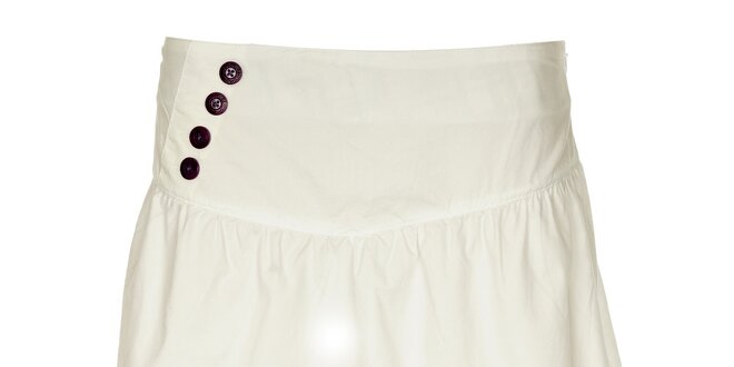 Dámská bílá sukně Loap s barevnými proužky