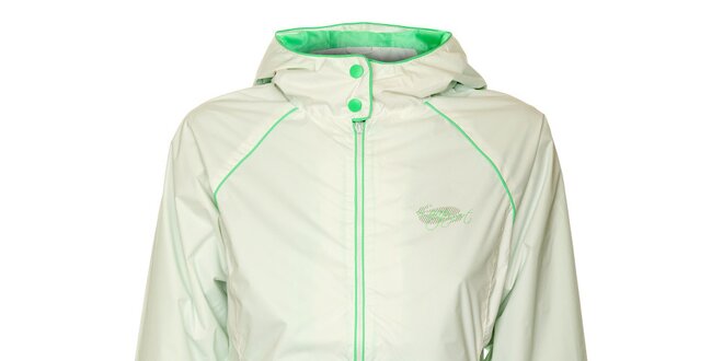Dámská bílá sportovní bunda Loap se zelenými detaily