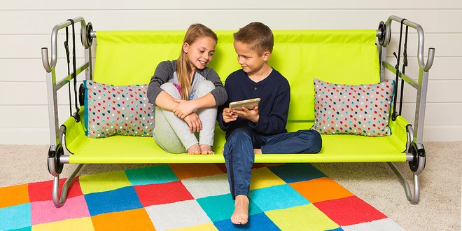 Rozkládací patrová postel pro děti Discobed