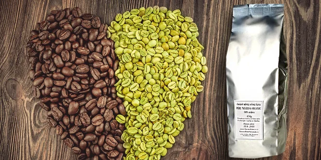 450 g jemně mleté zelené kávy na podporu hubnutí