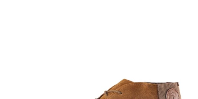 Pánské klasické hnědé semišové boty Timberland