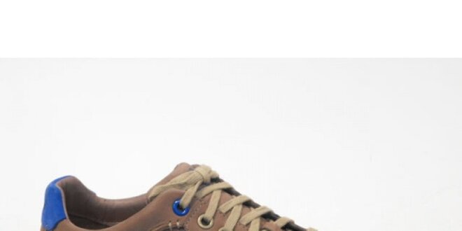 Pánské světle hnědé boty s modrými detaily Timberland