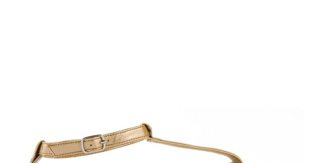 Dámské zlaté sandály Lise Lindvig s bílou stélkou
