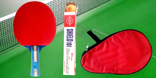 Poď hrať ping pong! Raketa, púzdro a loptičky
