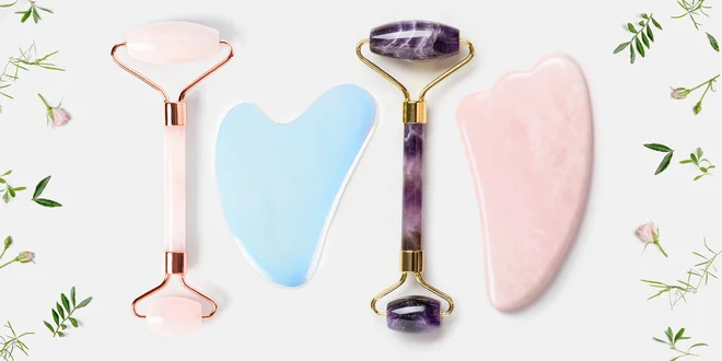 Masážní válečky a gua sha z polodrahokamů
