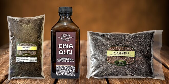 Chia mouka, olej i semínka pro zdraví celé rodiny