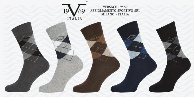 Balení 5 párů business ponožek 19V69 Italia