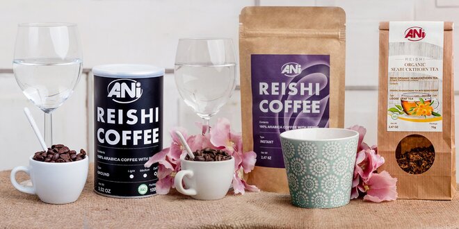 Bio čaje a káva z celého světa s houbou Reishi