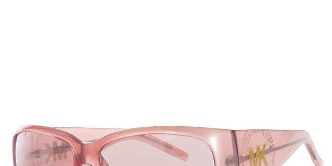 Dámské růžové sluneční brýle s širokými postranicemi Michael Kors