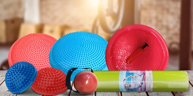 Balanční disky, podložky a další fitness pomůcky